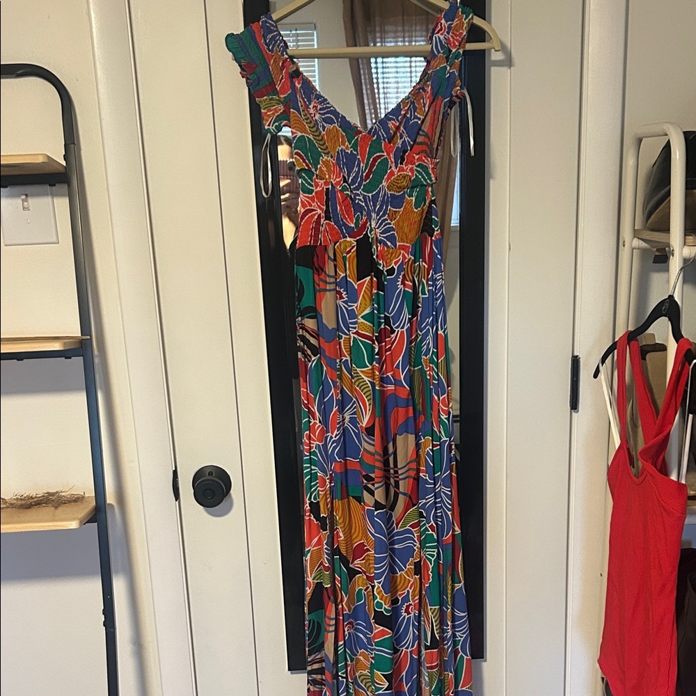 Aakaa Colorful Floral Maxi Dress